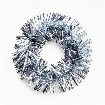 光沢のある銀色のモールの写真