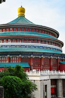 重慶市人民大礼堂 重慶,人民大礼堂,建築の写真素材