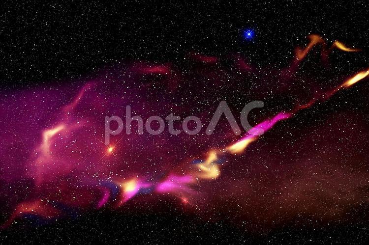幻想的背景素材　散光星雲と深宇宙 深宇宙,宇宙,散光星雲の写真素材