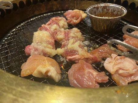 焼肉 焼肉 やきにく,焼肉,にんにくの写真素材