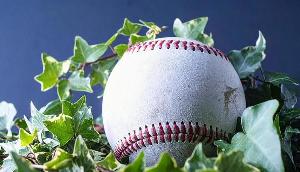 野球イメージ 机の上の野球ボール 野球イメージ 机の上の野球ボールの写真
