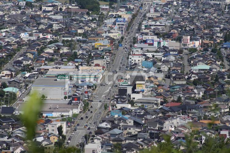 長野市の街の様子 風景,商業施設,道の写真素材