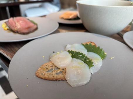 ホタテ_前菜_食べ放題 食べ放題,ハイアットリージェンシー,クロスロードキッチンの写真素材