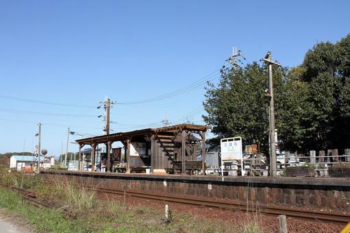 北条鉄道、田原駅、ホーム 北条鉄道,田原駅,駅の写真素材