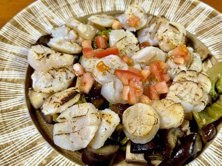 ホタテのカルパッチョ　2501 カルパッチョ,クリスマス,ディナーの写真素材