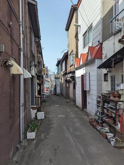 Photo, alley, retro, entertainment district, 