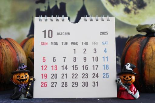 2025年10月のカレンダー素材 2025年10月のカレンダー素材 カレンダー,2025年10月,10月の写真素材