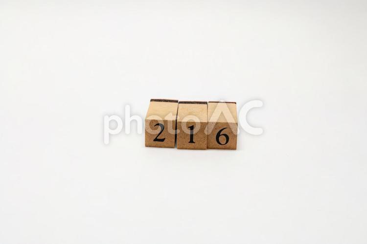 木のブロック　数字　216 216,木ブロック,積み木の写真素材