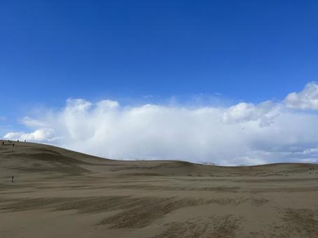 砂丘 鳥取砂丘,空,砂漠の写真素材