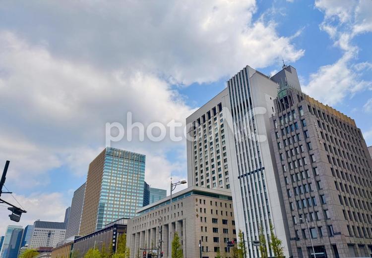 丸の内のスカイラインと空模様 青空,空,スカイラインの写真素材