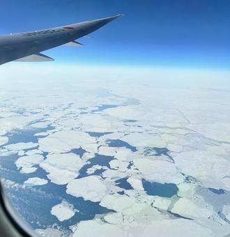 流氷 流氷,飛行機,飛行機からの景色の写真素材