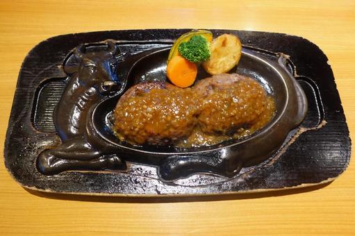 ハンバーグ ハンバーグ,グリル,グルメの写真素材