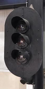 電車信号機 電車信号機,警告,確認の写真素材