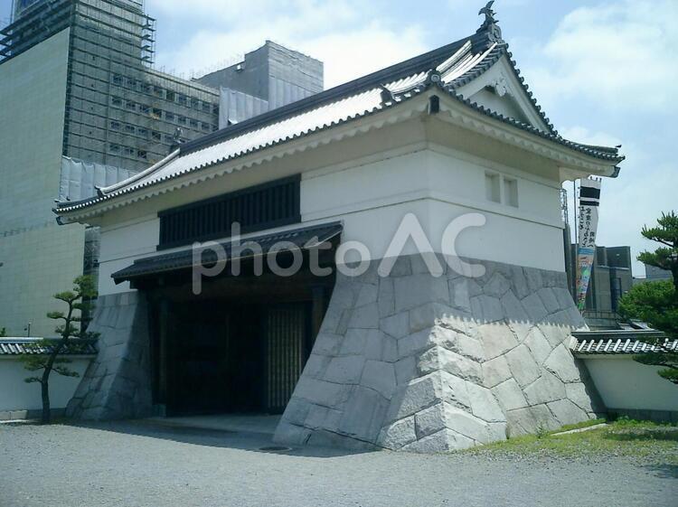 岡崎城の大手門 岡崎城,岡崎,愛知県の写真素材