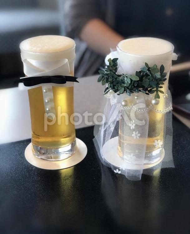 おめでとう~グラスドレス 結婚祝い,グラスドレス,披露宴の写真素材