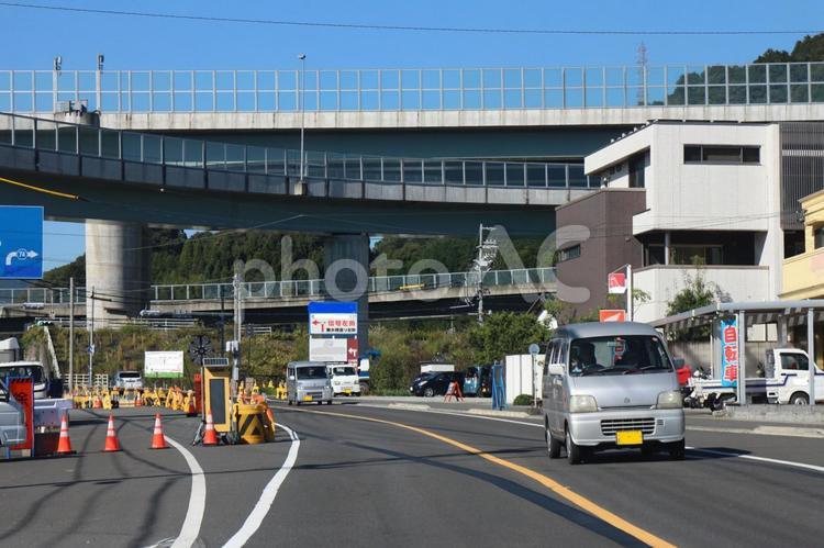 立体交差　重なる架道橋　道路工事中 立体交差,橋,高架橋の写真素材