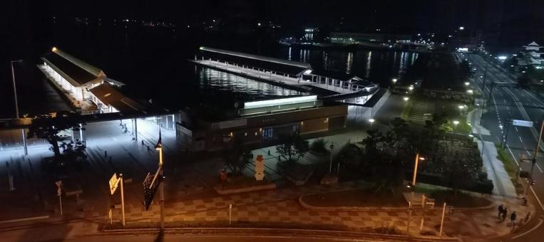 日本の風景 夜の港 日本の風景 夜の港の写真