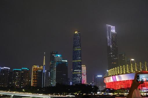 広州市の夜景 広州市の夜景の写真
