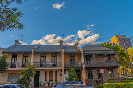 テラスハウスの外観 テラスハウスの外観 シドニー,テラスハウス,建物の写真素材