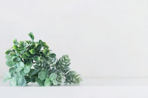 造花のブーケと白背景 ブーケ,ナチュラル,ボタニカルの写真素材