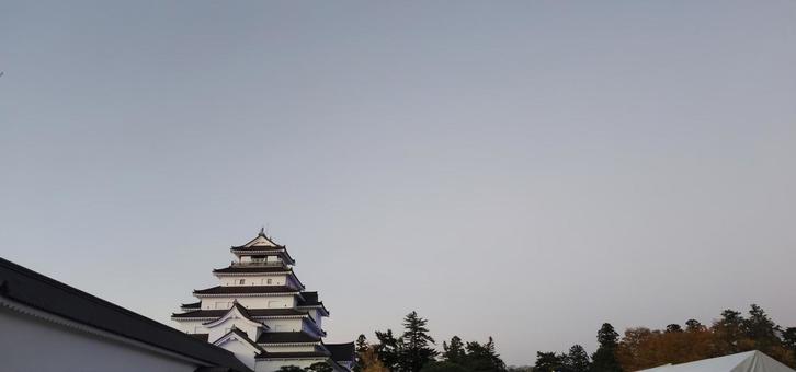 鶴ヶ城 鶴ヶ城,会津,福島の写真素材