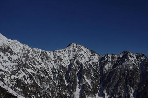 前穂高岳、明神岳 山,空,自然の写真素材