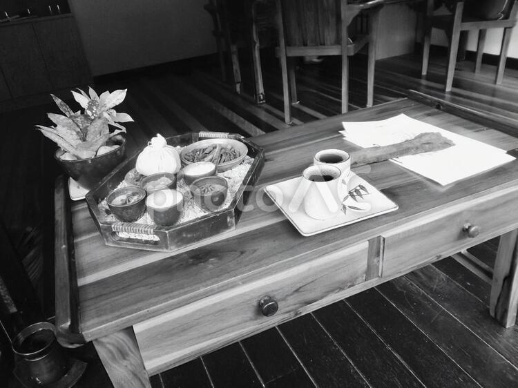 癒しの時間・優雅なスパを終えて リゾート,南国,海の写真素材