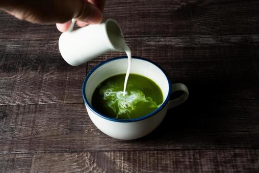 抹茶ラテ 抹茶ラテ 抹茶ラテ,抹茶,ラテの写真素材