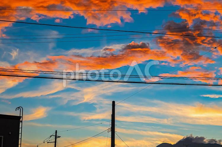 青森県　夕暮れの風景 風景,景色,自然の写真素材
