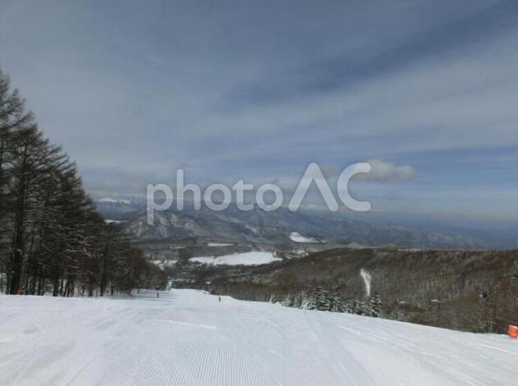 長野の冬景色 冬,冬景色,雪の写真素材