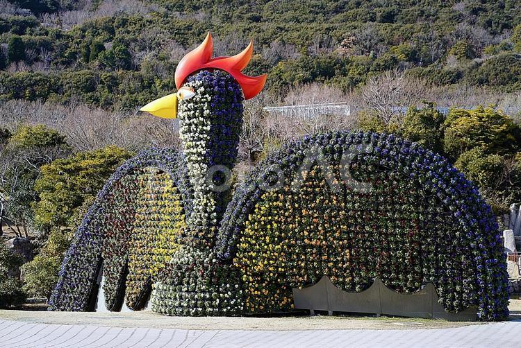 国営明石海峡公園㉚　鶏のモニュメント 兵庫県,淡路島,国営明石海峡公園の写真素材