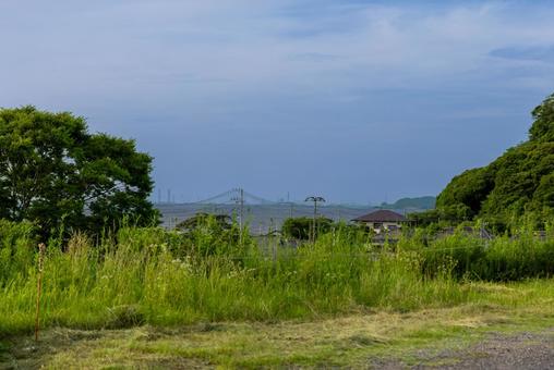海と緑の遠景 海と緑の遠景 海,自然,風景の写真素材