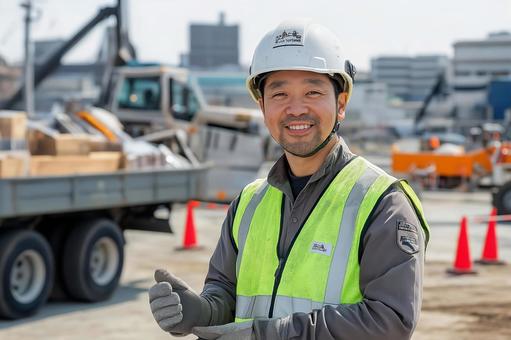土木建設・工事現場で働く現場監督 土木建設・工事現場で働く現場監督の写真