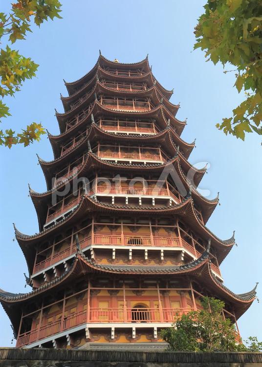 中国　蘇州の北寺塔 海外,外国,アジアの写真素材