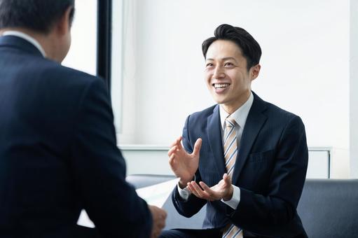 営業 営業 営業,商談,ビジネスの写真素材