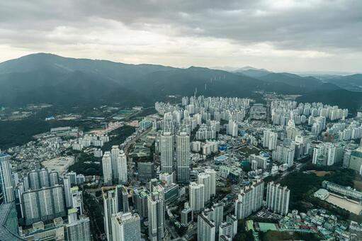 釜山・海雲台の街並み 海雲台,韓国,韓国旅行の写真素材