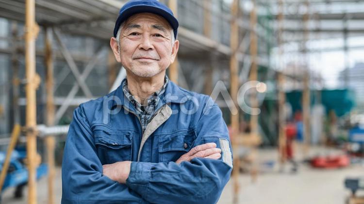 建設現場の熟練作業員 作業員,建設,現場の写真素材