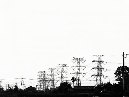 鉄塔がある風景 鉄塔がある風景の写真