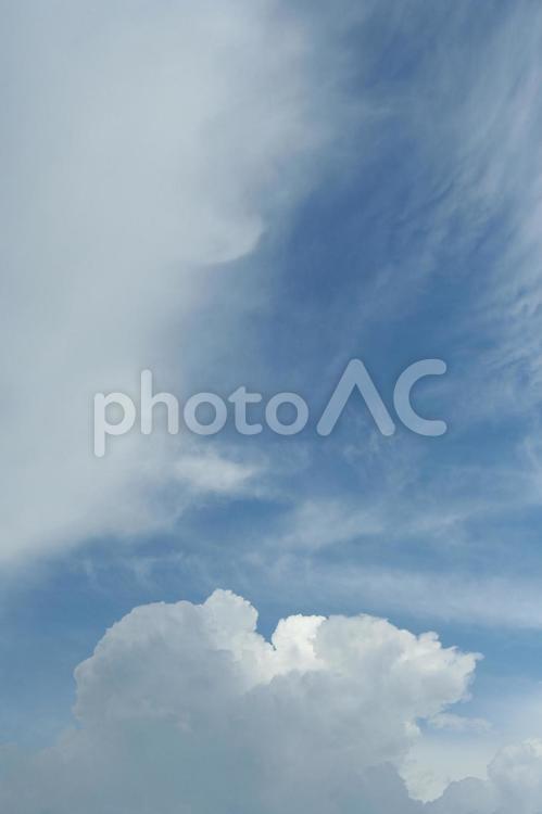 雲 ７月 July 縦 雲,空,7月の写真素材