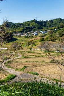 静岡県菊川市　千框(せんがまち)の棚田の写真
