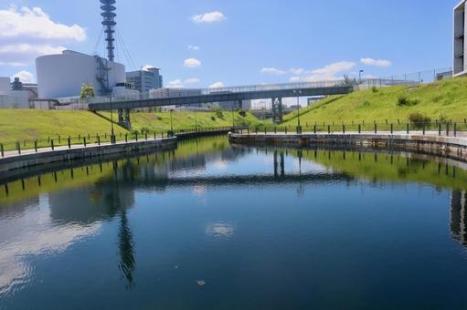 咲洲キャナル 咲洲キャナル 咲洲キャナル,運河,大阪市の写真素材
