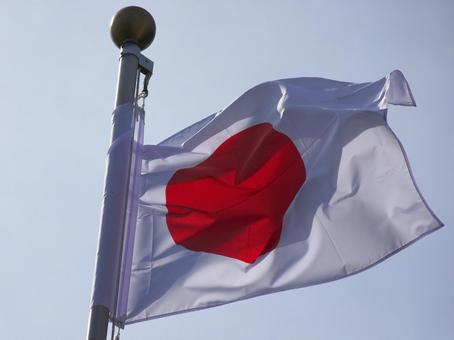 風にたなびく日本国旗 風にたなびく日本国旗 日本,国旗,旗の写真素材