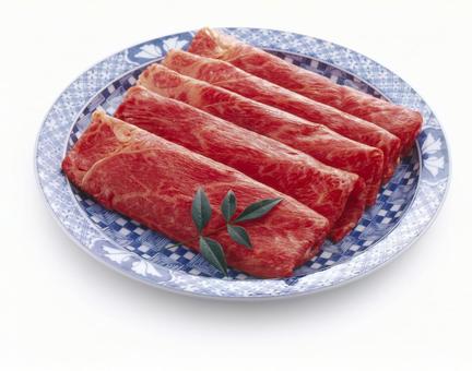 Thinly sliced beef for shabu-shabu, JPG