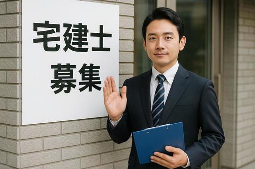 宅建士募集の男性の写真
