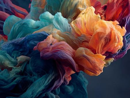 カラフルな煙が織りなす抽象世界 カラフルな煙が織りなす抽象世界の写真