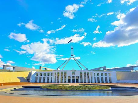 国会議事堂　オーストラリア 国会議事堂,国旗,キャンベラの写真素材