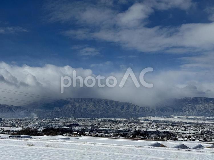 大雪後の雪景色（信州） 雪,snow,winterの写真素材
