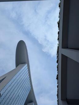 マリーナベイ・サンズ マリーナベイ・サンズ,町並み,川の写真素材