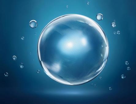 模様の入ったガラスの球体の写真