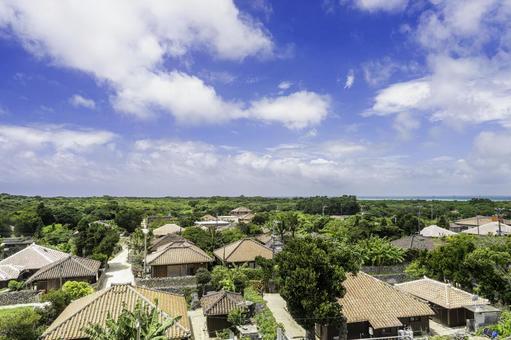 沖縄-【竹富島-竹富島の風景】 沖縄-【竹富島-竹富島の風景】 海,青,青空の写真素材
